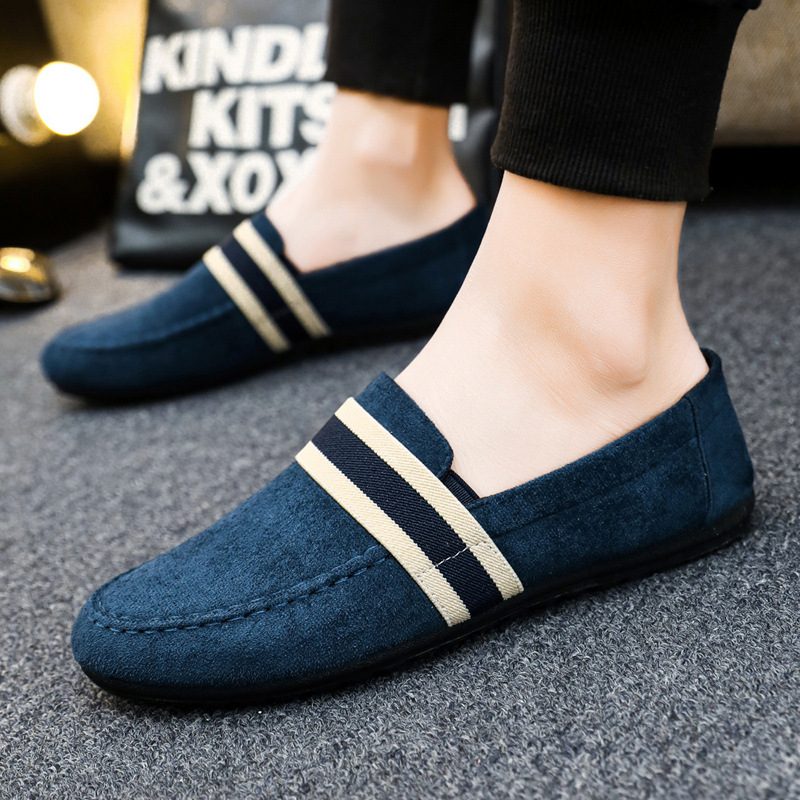 Høstnye Doudou-sko Menns Pustende Uformelle Gamle Beijing-tøysko Trendy Slip-on Lerretssko Menn