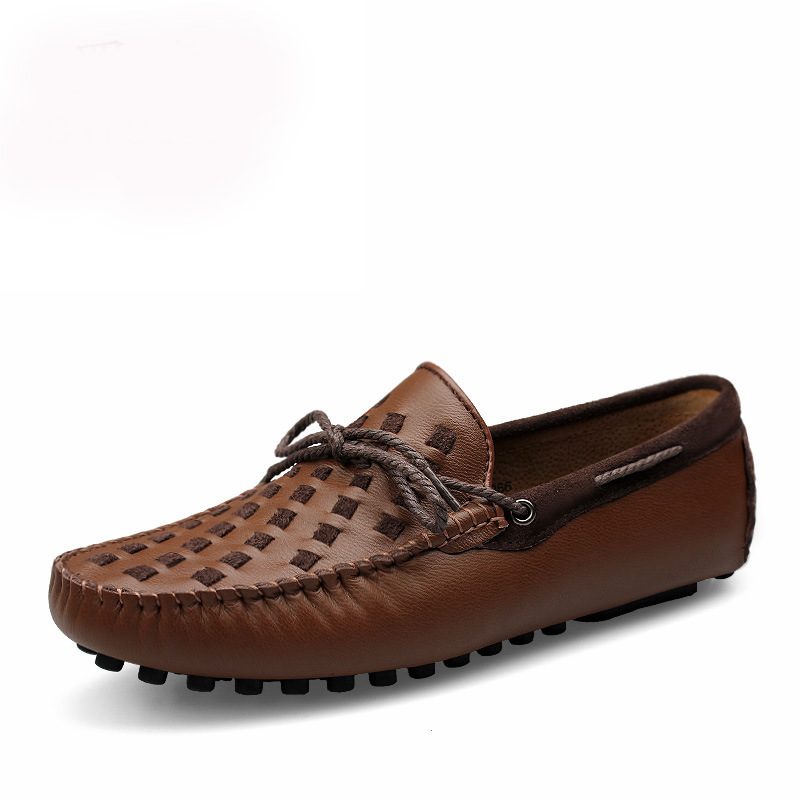 Kidney Bean Sko Menns Kjole Sko Myk Såle Casual Loafer Sko Ungdom Trendy Utendørs Skinn Menn Sko