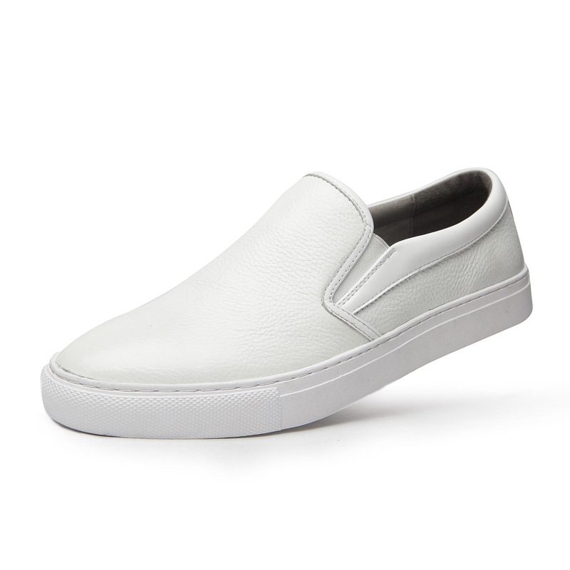 Loafers I Skinn For Menn Uformelle Joggesko Trendy Pustende Slip-on Herresko