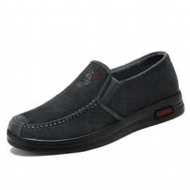 Sko Herre 2024 Nye Herresko Pustende Slip-on Canvas Sko Myk Bunn Fritidssko Trendy Menn Erter Sko