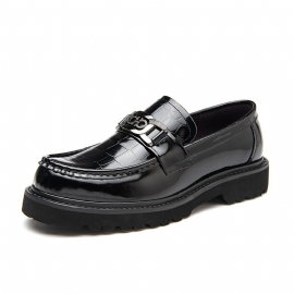 Svarte Kjolesko Herre 2024 Sommer Nye Horsebit Spenne Flate Sko Slip-on Loafers