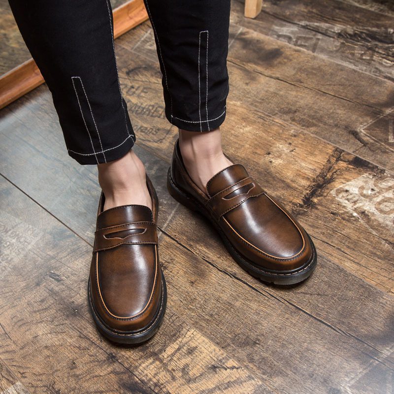 Trendy Sko Sommer Pustende Menns Store Hodekjole Sko Rund Tå Slip-on Fritidssko Mote Loafers