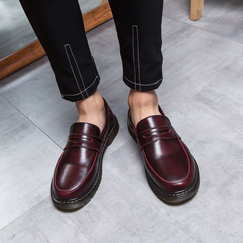 Trendy Sko Sommer Pustende Menns Store Hodekjole Sko Rund Tå Slip-on Fritidssko Mote Loafers