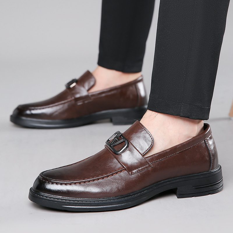 Uformelle Kjole Sko Menn Ekte Skinn Sommer Pustende Business Slip-on Loafers Ny Trend Doudou Sko