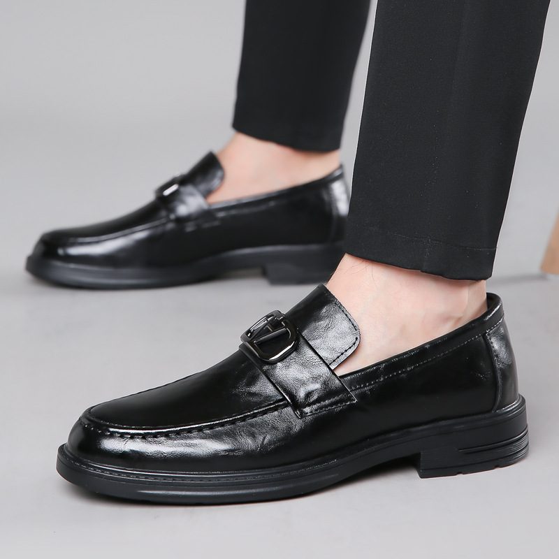 Uformelle Kjole Sko Menn Ekte Skinn Sommer Pustende Business Slip-on Loafers Ny Trend Doudou Sko