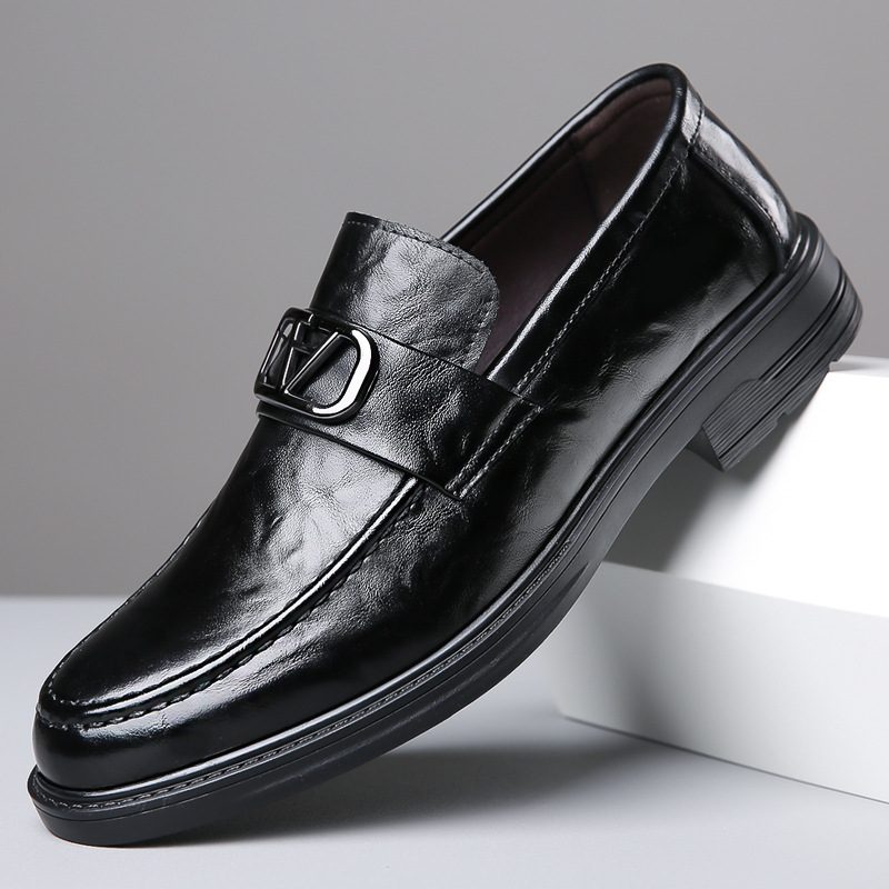 Uformelle Kjole Sko Menn Ekte Skinn Sommer Pustende Business Slip-on Loafers Ny Trend Doudou Sko