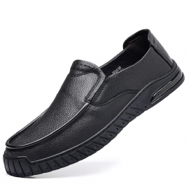 Våren Saueskinn Fritidsklær Sko Menns Daglige Loafers Ekte Skinn Myk Såle Slip-on Far Kjører Herresko