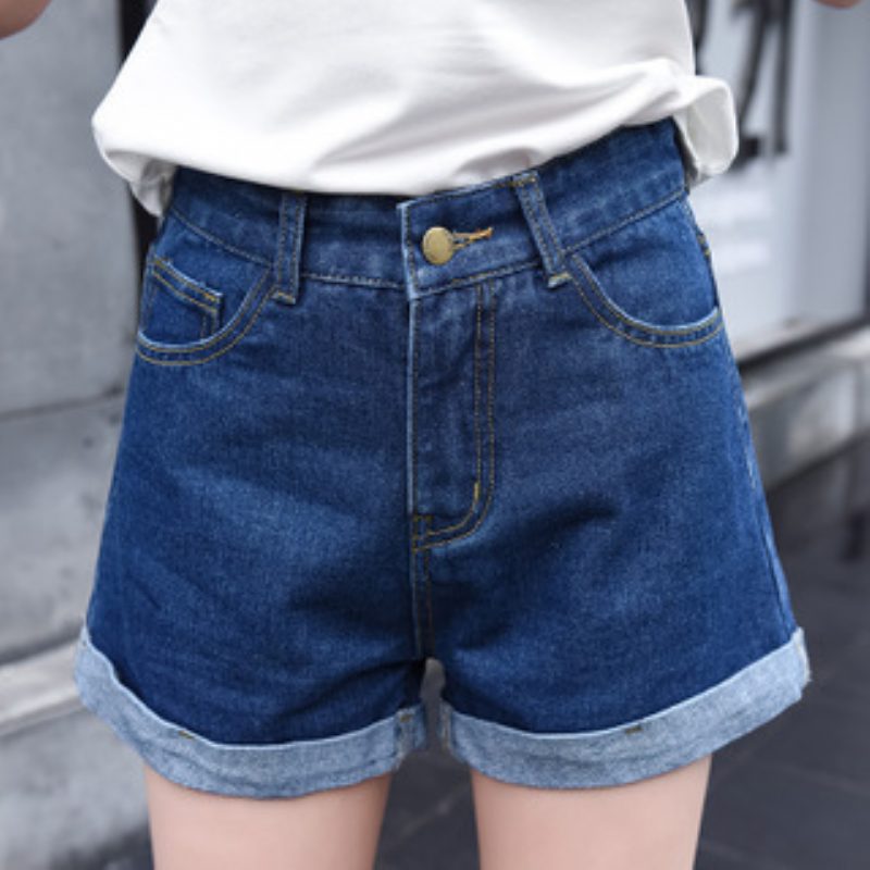 2024 Løsrullede Denimshorts For Kvinner