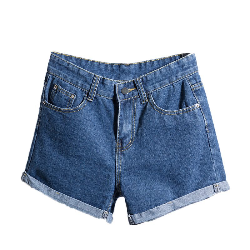 Dame Jeans Rullet Casual Høy Midje Shorts