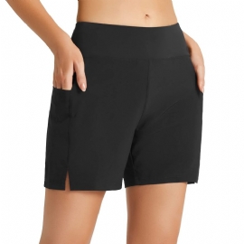 Dame Shorts Lommer Løpe Sport Mote Løs Elastisk Casual