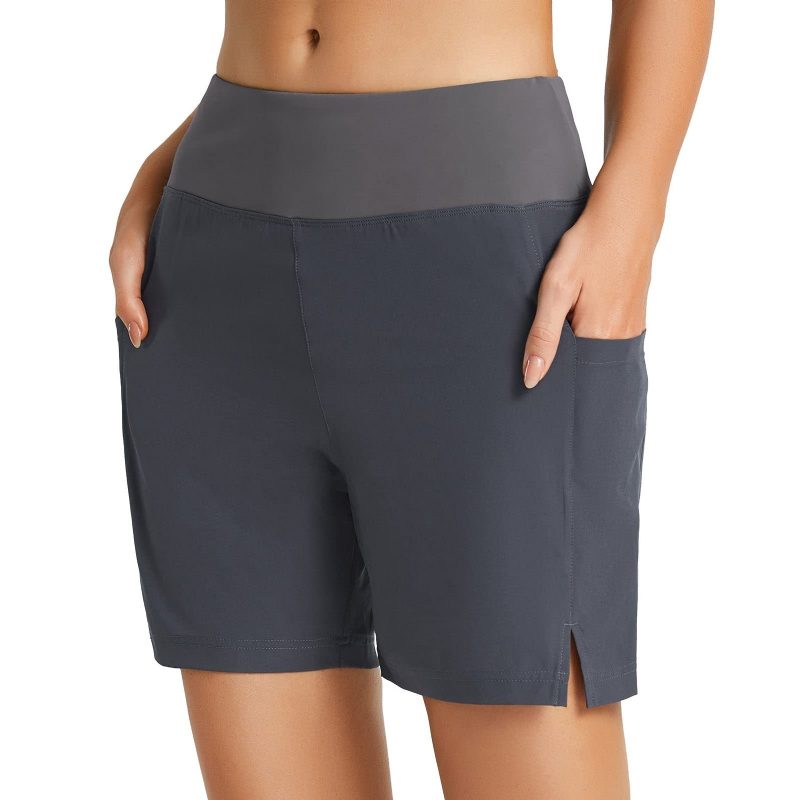 Dame Shorts Lommer Løpe Sport Mote Løs Elastisk Casual