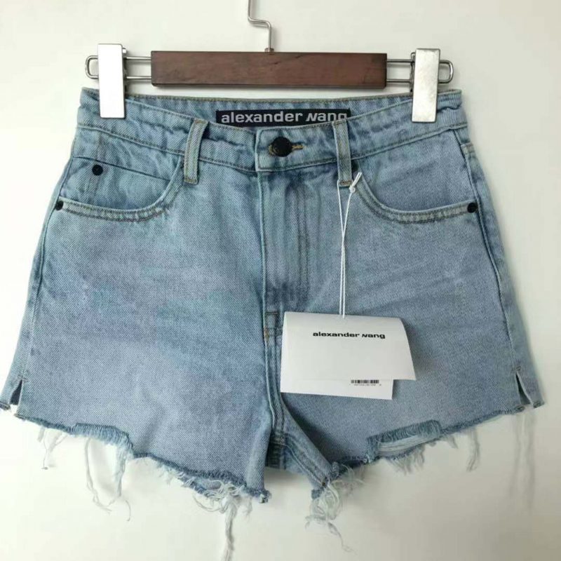 Dameshorts Med Høy Midje Råkant Denim