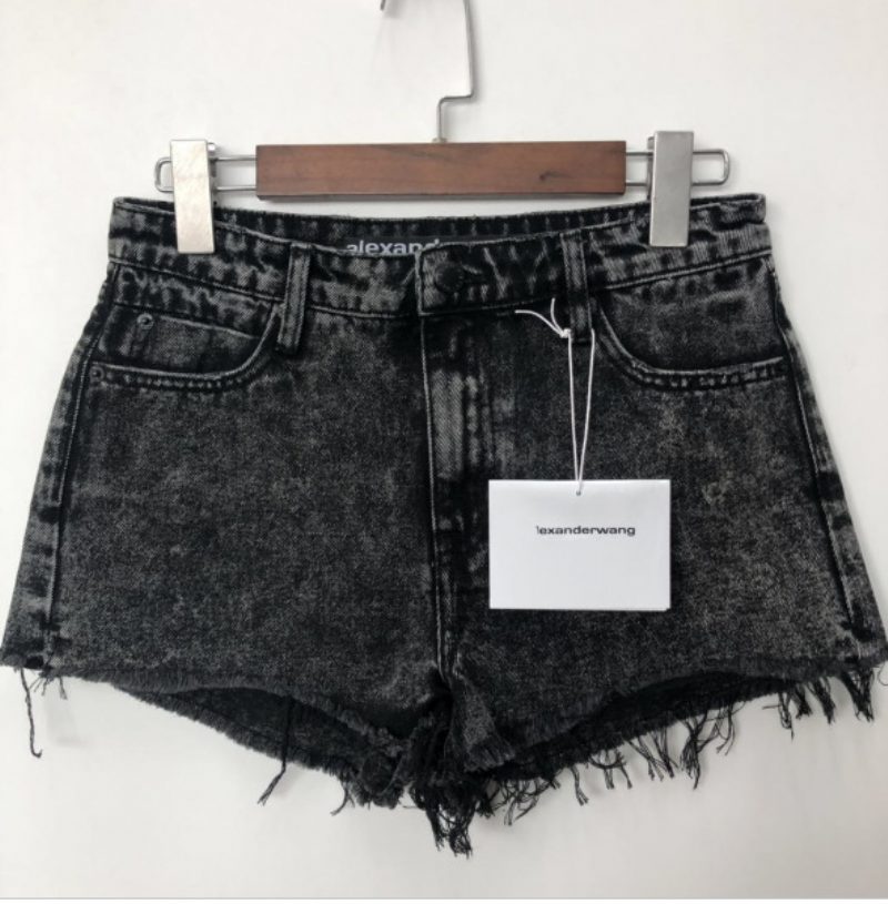 Dameshorts Med Høy Midje Råkant Denim