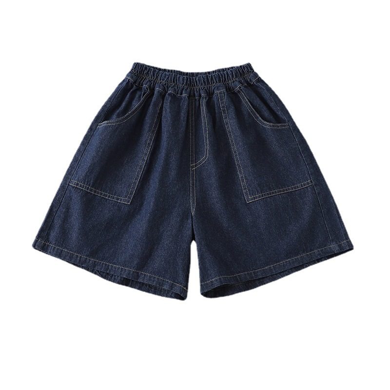 Shorts For Kvinner Toppsøm Overdimensjonerte Lommer Løse Uformelle Denim