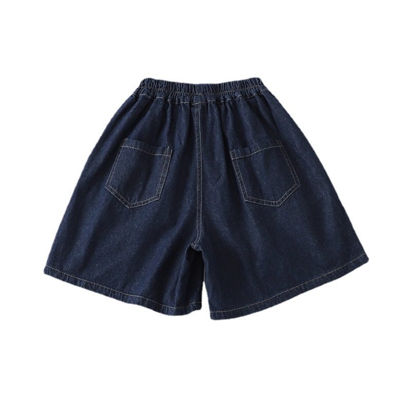 Shorts For Kvinner Toppsøm Overdimensjonerte Lommer Løse Uformelle Denim