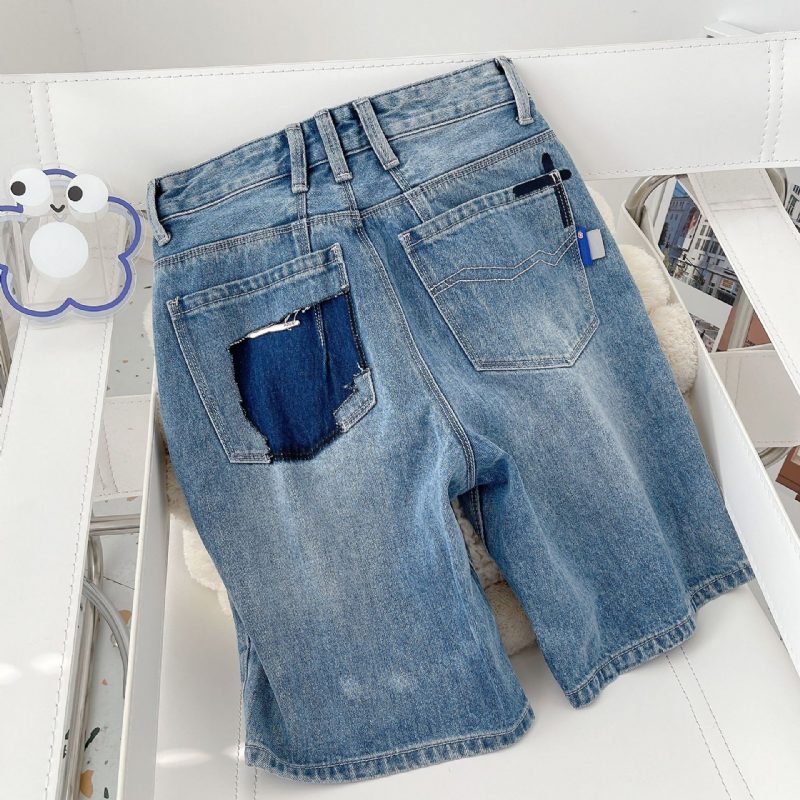 Shorts Sommer Nye Løse Uformelle Kvinners Nye Denim Høy Midje Loose Body Bukser