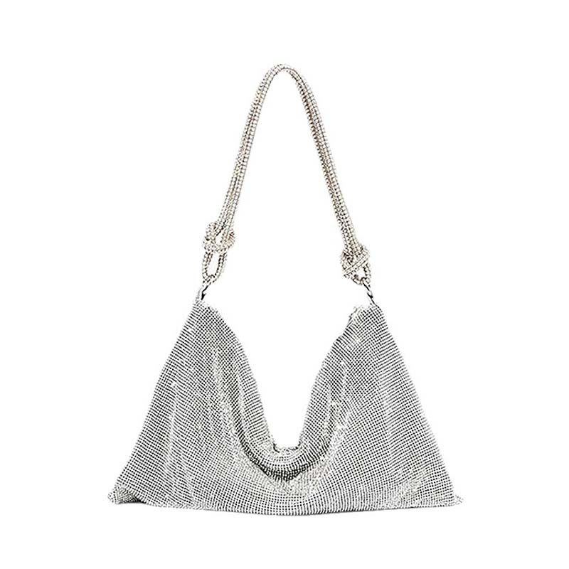 2024 Ny Dameveske Rhinestone Bag Én Skulder Bankett Underarm Bag Diamant Håndveske