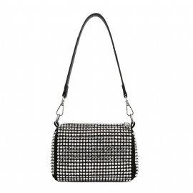 Bright Diamond Dameveske 2024 Ny Kjede Liten Firkantet Veske Street Trend Enkel Skulder Diagonal Bag Mote