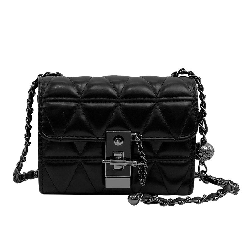 High-end Kvinner Høst Og Vinter 2024 Ny Tekstur Leppestift Bag Retro Crossbody Mini Kjede Bag Trend