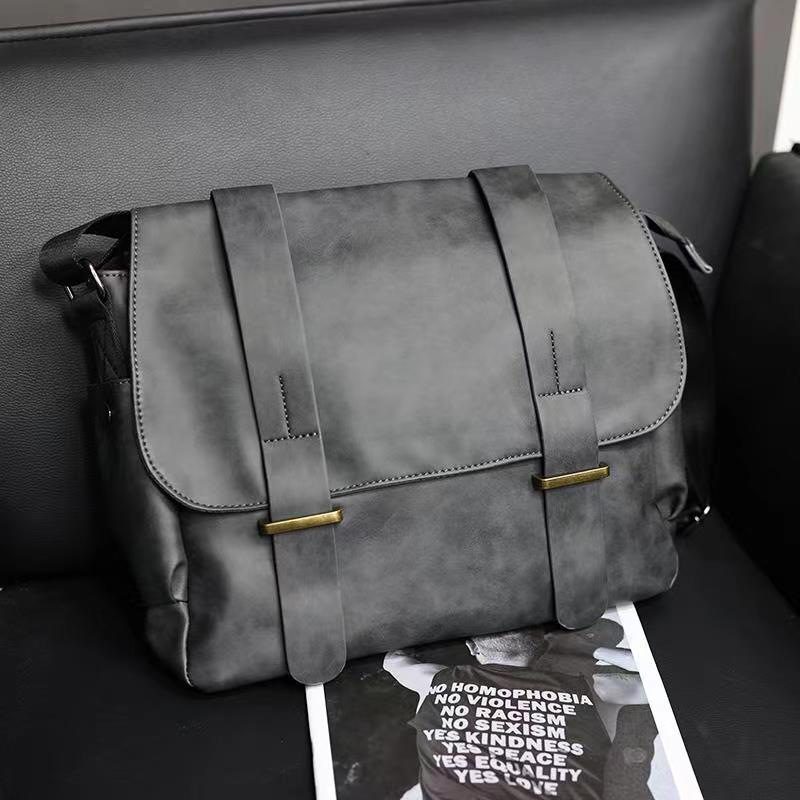 Mote Uformelt Skulderveske I Lerret For Menn Datamaskinveske Dokument Reiseveske Messenger Bag Student Skoleveske Herre Bag