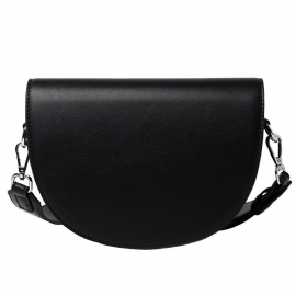 Tekstur Dameveske 2024 Vår Ny Trendy Mote Bred Skulderstropp One Shoulder Messenger Sadel Bag