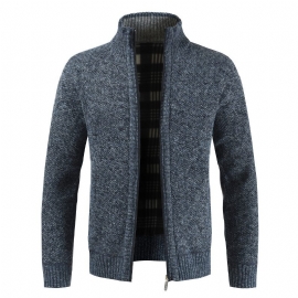 Genserjakke For Menn Løs Casual Strikket Cardigan Trend