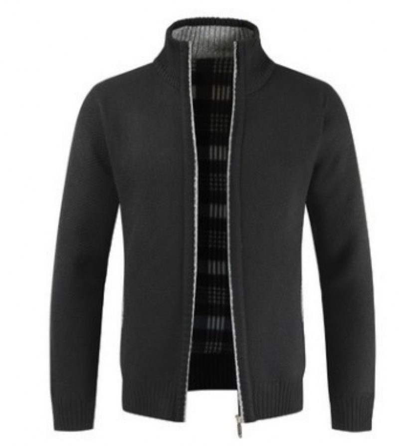 Genserjakke For Menn Løs Casual Strikket Cardigan Trend