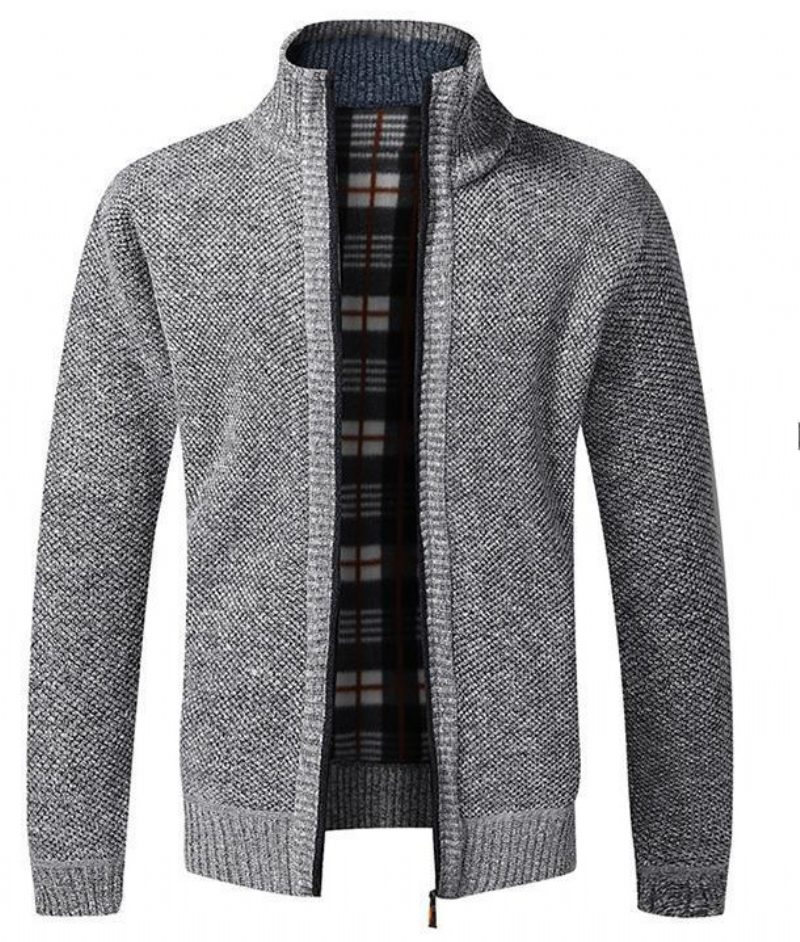 Genserjakke For Menn Løs Casual Strikket Cardigan Trend