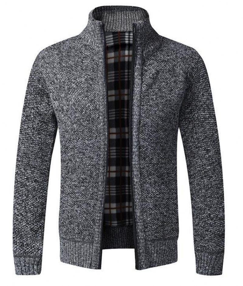 Genserjakke For Menn Løs Casual Strikket Cardigan Trend