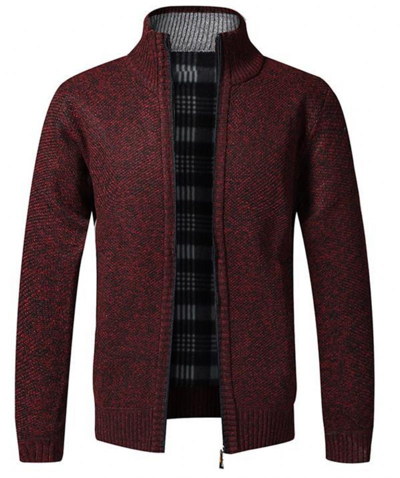 Genserjakke For Menn Løs Casual Strikket Cardigan Trend