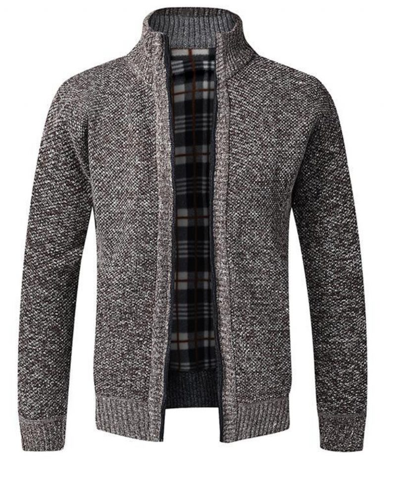 Genserjakke For Menn Løs Casual Strikket Cardigan Trend