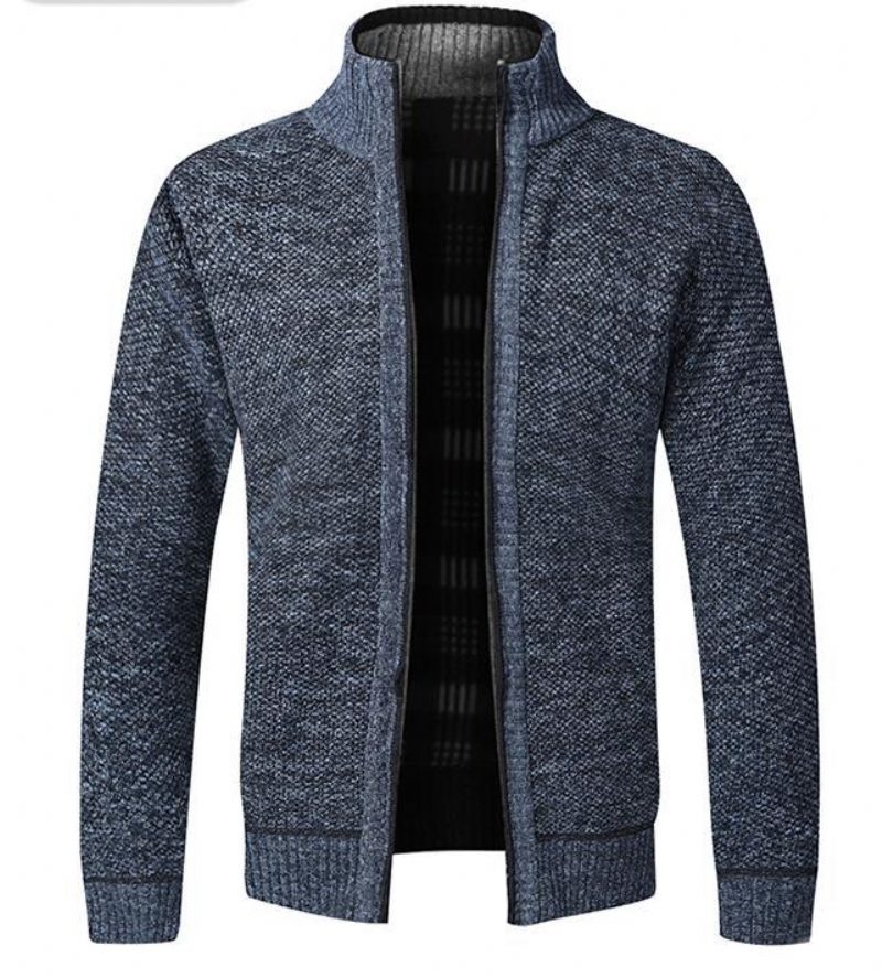 Genserjakke For Menn Løs Casual Strikket Cardigan Trend