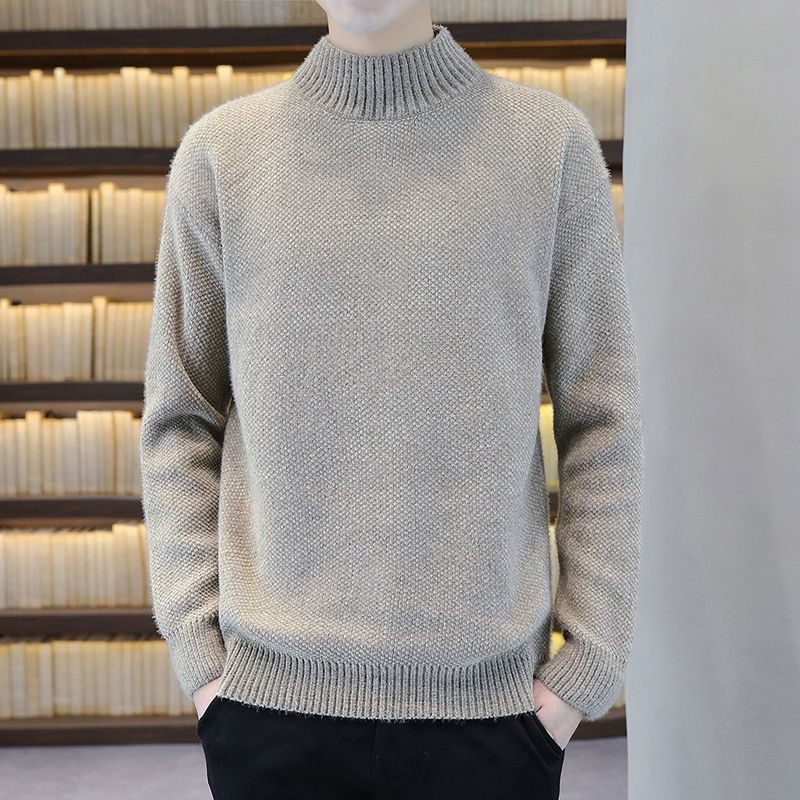 Halv Turtleneck Genser For Menn Tykk Trendy Kjekke Varme Topper