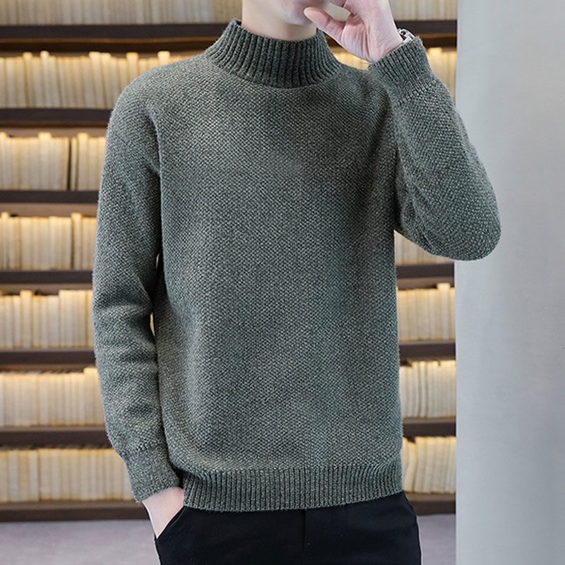 Halv Turtleneck Genser For Menn Tykk Trendy Kjekke Varme Topper