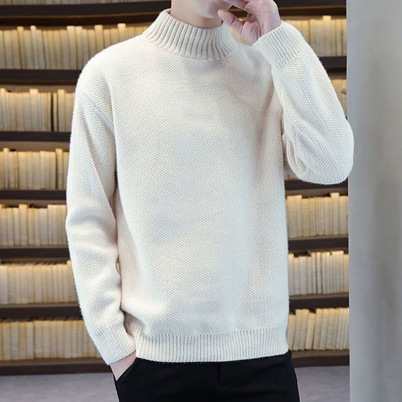 Halv Turtleneck Genser For Menn Tykk Trendy Kjekke Varme Topper