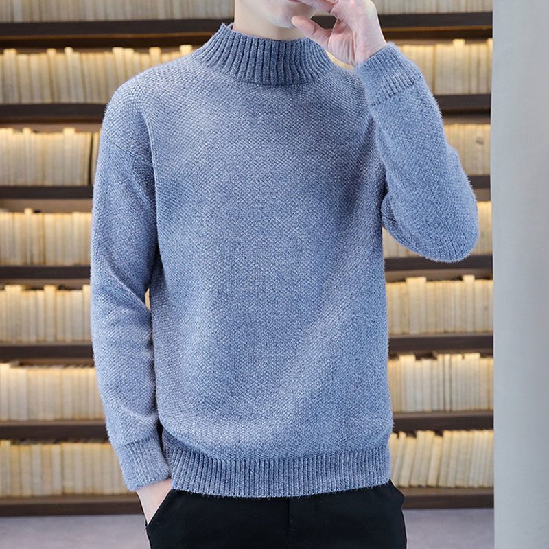 Halv Turtleneck Genser For Menn Tykk Trendy Kjekke Varme Topper