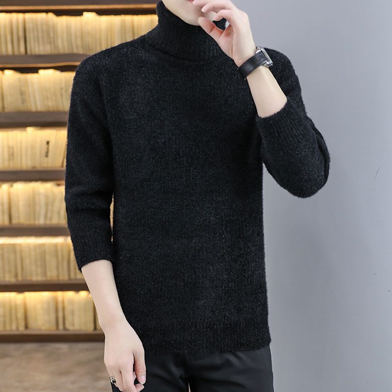 Halv Turtleneck Genser For Menn Tykk Trendy Kjekke Varme Topper