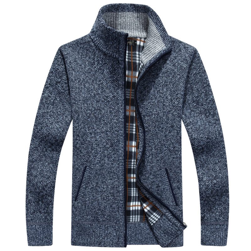 Langermet Stativ For Menn Fleece Cardigan Genserjakke