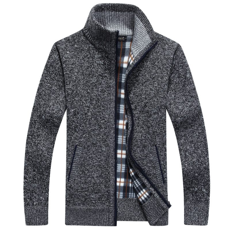 Langermet Stativ For Menn Fleece Cardigan Genserjakke