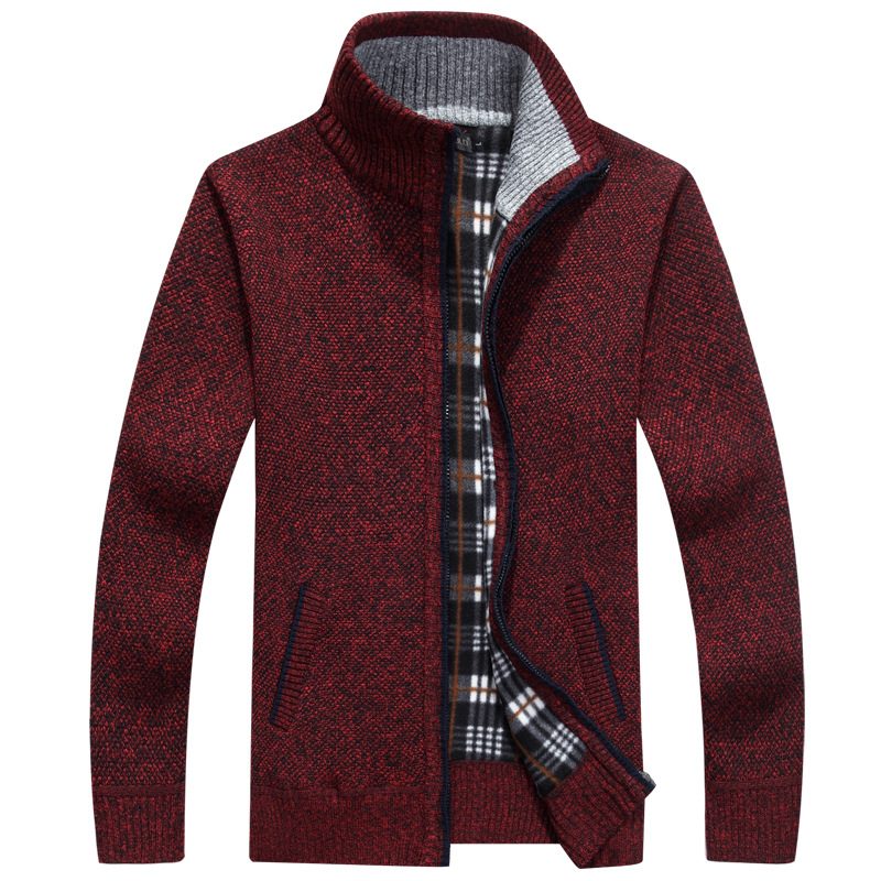 Langermet Stativ For Menn Fleece Cardigan Genserjakke