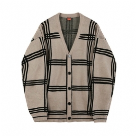 Strikkevarer For Menn Trendy Løs Cardigangenser Handsome Street Coat