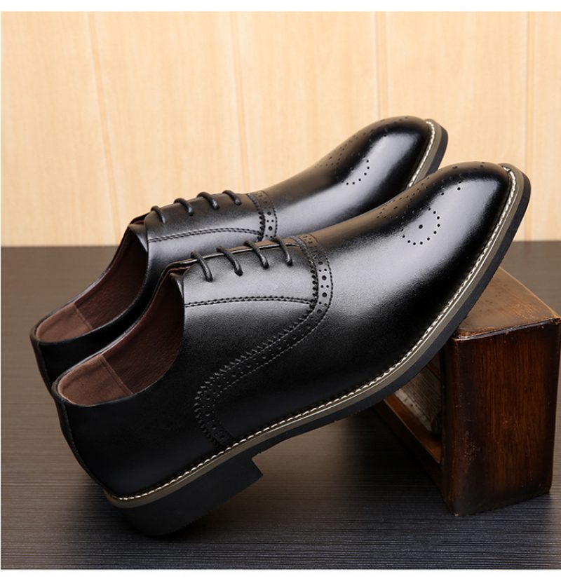 Brogue Sko Utskårne Menns Kjole Sko Business Derby Menn Sko Håndlagde Sko Spisse Retro Bryllup Sko Trendy Sko