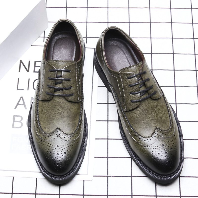 Brogues Carved Casual Shoes Retro Sko For Menn Formell Business Dress Sko