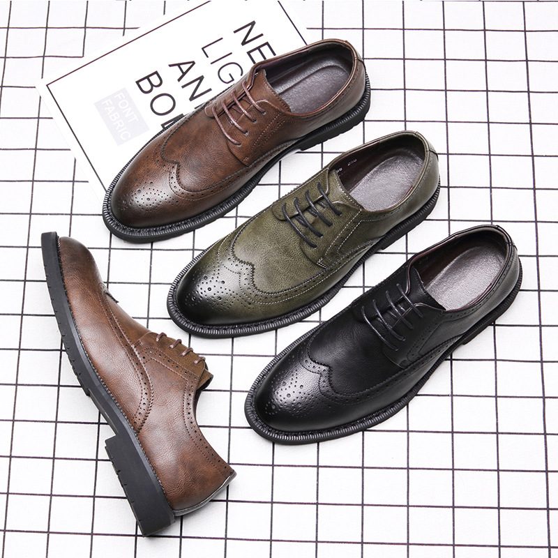 Brogues Carved Casual Shoes Retro Sko For Menn Formell Business Dress Sko