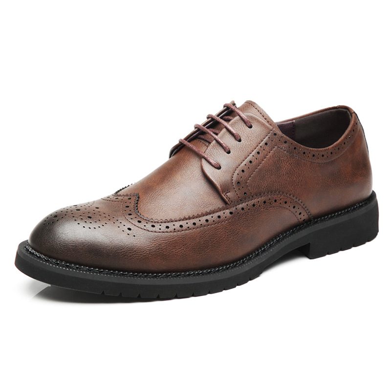 Brogues Carved Casual Shoes Retro Sko For Menn Formell Business Dress Sko