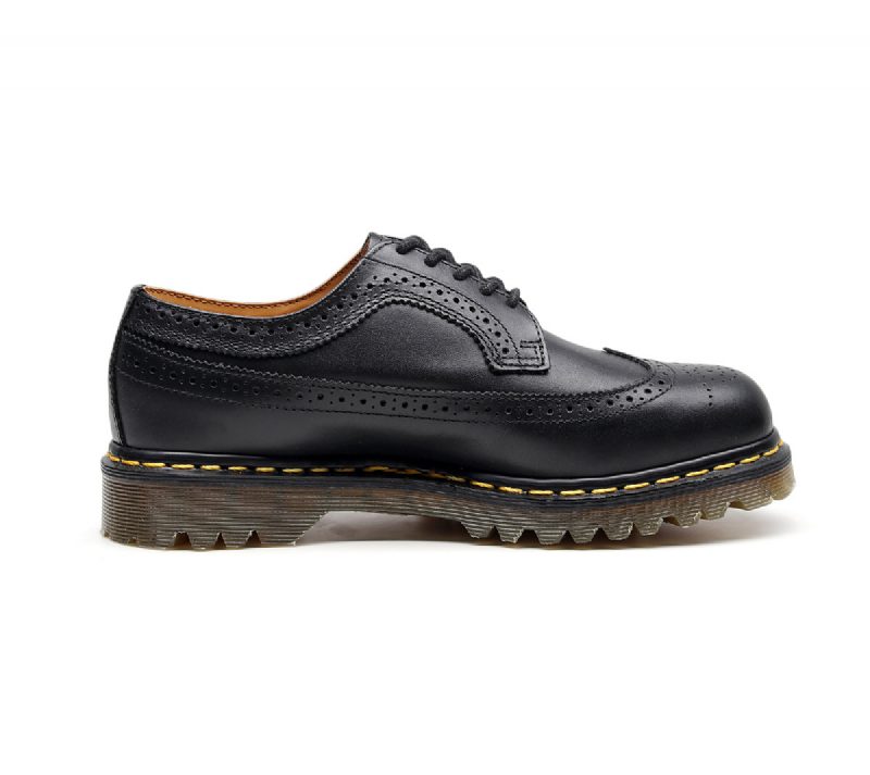 Klassiske 5-hulls Martin-støvler I Skinn Brogue Sko Herresko Utskåret Design Flate Sko Herre- Og Damesko Stor Størrelse