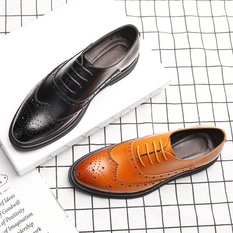 Menns Retro Business Formell Kjole Mote Sko Casual Flate Sko Brogue Sko Trendy Sko Sko