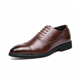 Plus Size Business Casual Oxford Sko Menns Svarte Menn Kjole Sko Mote Brogues Utskårne Sko Bryllup Sko