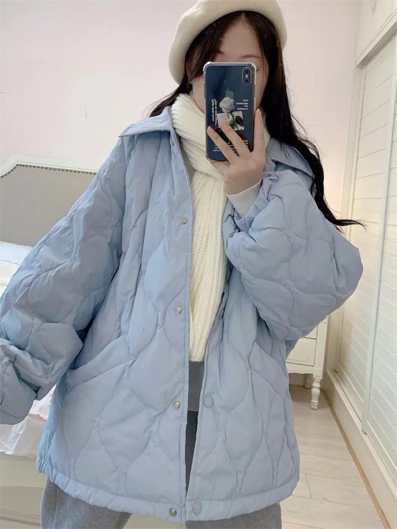 Dame Cotton Coat Løs Ny Casual