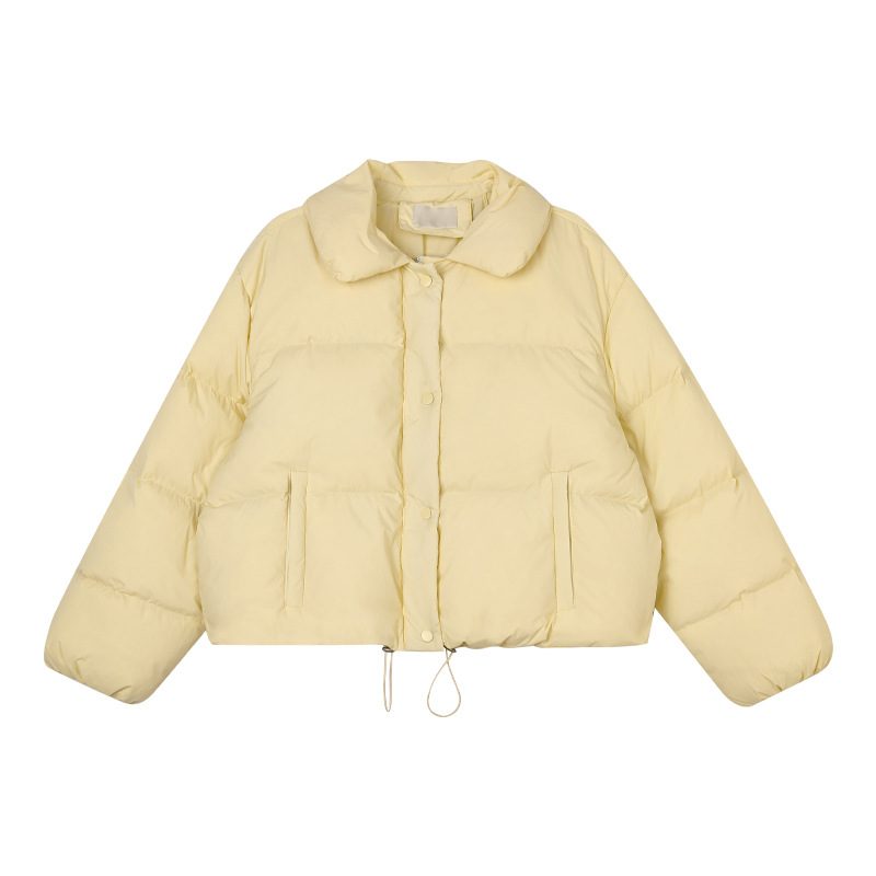 Lapel Dunjakke Dame Fluffy Warm Jacket